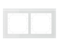 MDT BE-GTR263W.01 Стеклянная рамка 2-створчатая для систем 63 мм, белая