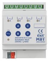 MDT AKS-0416.03 Актуатор релейный KNX/EIB 4x канальный стандартный, 230В~, 16A