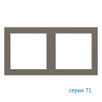Ekinex EK-P2S-FGL Плата "71", 2 поста (60х60), материал - Fenix NTM, цвет - Серый Лондон