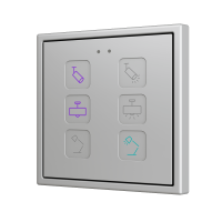 Zennio ZVITR70X6 Tecla RGB 70 X6. PC-ABS Емкостная кнопка с RGB-подсветкой, 70 x 70 пикселей, 6 кнопок