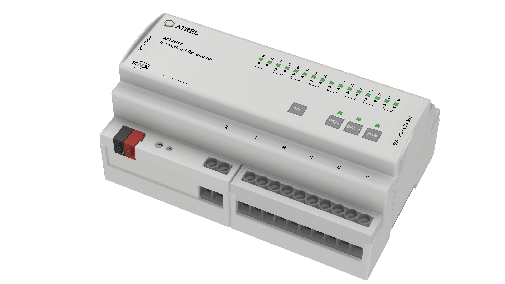 Atrel ACT-K1600-1 KNX Актуатор универсальный реле/жалюзи на DIN рейку