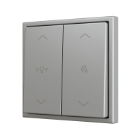 Zennio ZS702PB4SC ZS70, Двойная мягкая кнопка для 4 бинарных входов 70x70 мм – Серебристый – На заказ