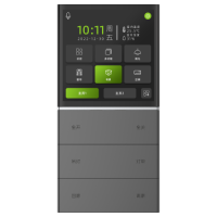 Letour LY/P40872T10STPRGO Выключатель Т10 с сенсорным дисплеем (4"), 6 кнопок, пластик, закругл., золотой