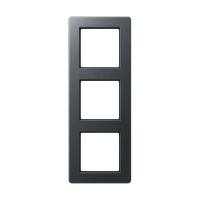 Jung AF 583 BF ANM Рамка 3-ная, вертикальный и горизонтальный монтаж, Лакированный термопласт, ПОТОК, матовый антрацит