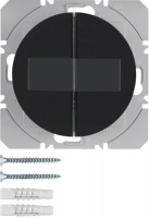 Berker 85656131 Настенный передатчик, радиошина KNX, 2-канальный, плоский, солнечная батарея, R.1/R.3, черный, цвет: Чёрный, оттенок: Глянцевый