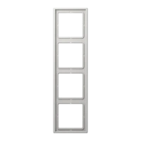 Jung LS 984 LG Рамка 4-ная, вертикальный и горизонтальный монтаж, duroplastic, LS 990, светло-серый