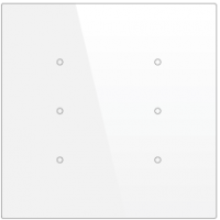 BESKNX PL116100WH/B Cubik-SQ6 Квадратная сенсорная панель, 6 зоны, датчик температуры и влажности, цвет: Белый