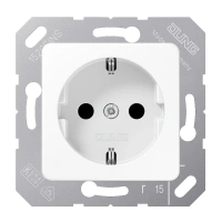 Jung CD 5120 BF WW SCHUKO®-розетка, 16 A 250 В ~, thermoplastic, 50 x 50 мм, white