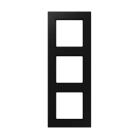 Jung A 5583 BF SWM Рамка 3-ная, вертикальный и горизонтальный монтаж, Лакированный термопласт, A 550, матовый чёрный графит