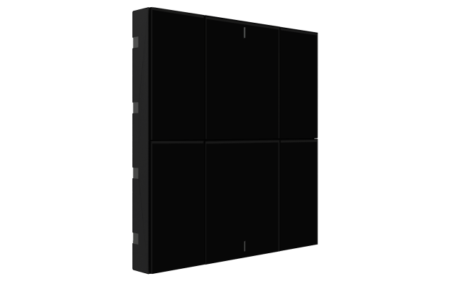 Interra ITR340-0631 iSwitch+ - 6-кнопочный KNX выключатель, плексиглас, черный