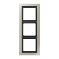 Jung ESD 2983 Рамка 3-ная, вертикальный и горизонтальный монтаж, LS-DESIGN, нержавеющая сталь