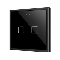 Zennio ZVIF70X2A Flat 70х2. PC-ABS Емкостная кнопка 70x70 - 2 кнопки - Антрацит (рамка ZS70 не входит в комплект)