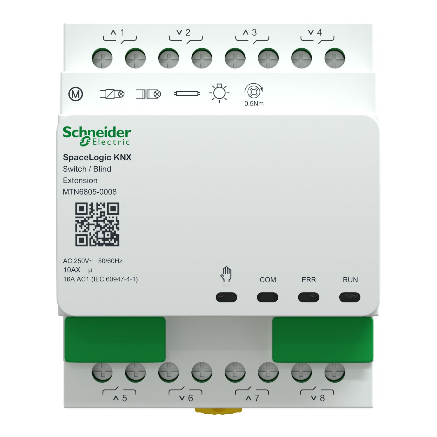 Schneider MTN6805-0008 Коммутатор SpaceLogic KNX/удлинитель для жалюзи, 8 каналов, 10AX/16AC1