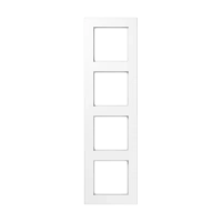 Jung A 5584 BF WW Рамка 4-ная, вертикальный и горизонтальный монтаж, thermoplastic, A 550, белый