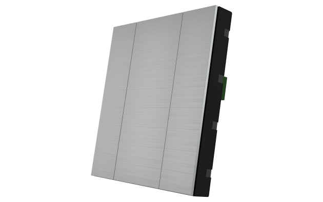 Interra ITR340-0210 iSwitch+ - 2-кнопочный KNX выключатель, алюминий, натуральный алюминий матовый