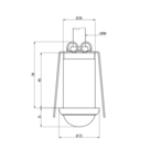 B.E.G. 93159 Потолочный датчик присутствия PICO-N-M-1C, цвет: Белый матовый, похожий RAL9010