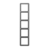 Jung CD 585 GR Рамка 5-ная, вертикальный и горизонтальный монтаж, duroplastic, CD 500, серый