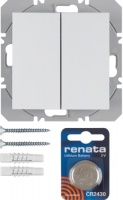 Berker 85656288 Настенный передатчик, радиошина KNX, 2-канальный, плоский, S.1/B.3/B.7, полярная белизна, цвет: Белый, оттенок: Полярная белизна, матовый