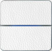 Basalte 203-14-BAS Лицевая панель 2-клавишная, Enzo White Leather