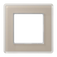 Jung AV 581 GLM CH Стеклянная рамка 1-ная, вертикальный и горизонтальный монтаж, Стекло, A VIVA, цвет шампанского (стекло)