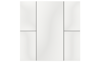 Interra ITR340-0402 iSwitch+ - 4-кнопочный KNX выключатель, пластик, глянцевый белый