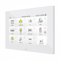 Zennio ZVIZ70V2W Панель KNX сенсорная, 7-дюймов, пластиковая рамка, цвет белый , цвет: Белый, оттенок: Без оттенка