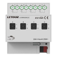 Letour LY/K0416411C Релейный актуатор с ф-ми измерения тока, 4 канала, 16А / 230V (AC)