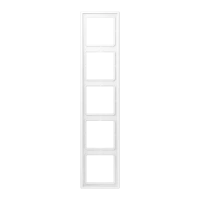 Jung LS 985 WWM Рамка 5-ная, вертикальный и горизонтальный монтаж, Дюропласт лакированный, LS 990, белоснежный матовый