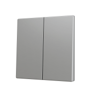 Zennio ZS70CSOFT22S ZS70, Накладка для кнопки Double KNX Soft 70x70 мм, Наклон вниз, Серебристый