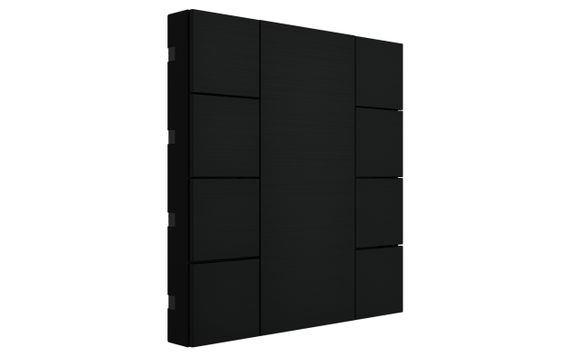 Interra ITR340-0811 iSwitch+ - 8-кнопочный KNX выключатель, алюминий, черный матовый