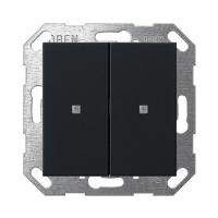 Gira 5173005 Кнопочный выключатель KNX, клавиша, 2-местн., цвет: Чёрный, оттенок: Матовый