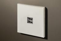 Lithoss USB-розетка Void USB Matt white RAL9010, Цвет: Белый ,оттенок: Матовый, RAL9010