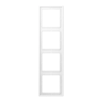 Jung LS 984 WWM Рамка 4-ная, вертикальный и горизонтальный монтаж, Дюропласт лакированный, LS 990, белоснежный матовый