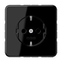 Jung CD 1520 BFKI SW SCHUKO®-розетка, 16 A 250 В ~, с дополнительной защитой,, thermoplastic, Серия CD, чёрный