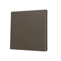 Zennio ZS70CSOFT12SHM ZS70, Крышка для кнопки Simple KNX Soft 70x70 мм, Наклон вверх и вниз, Значок затвора, Мокко