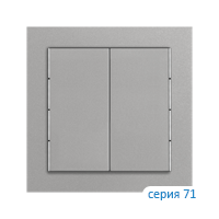 Ekinex EK-T2R-GAG Клавиша "71" прямоугольная вертикальная, 2 шт, цвет - серый