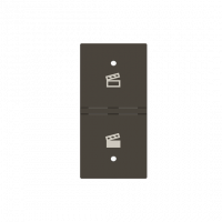 ABB N2121.9R AA N2121.9R AA — Крышка рокера, символ сцены KNX — справа — 1M — Total Anthracite