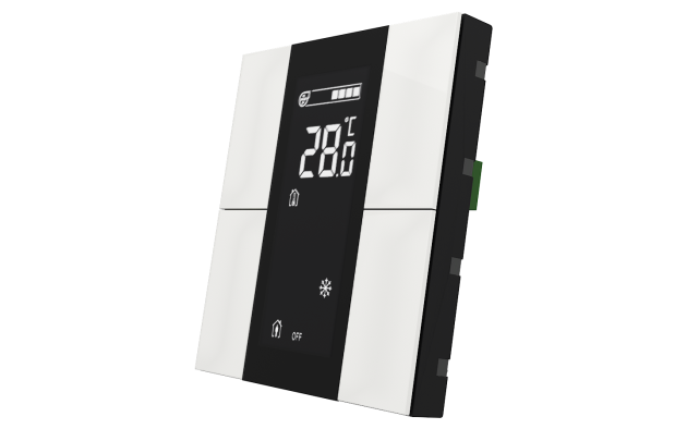 Interra ITR340-1402 iSwitch+ - 4-кнопочный KNX контроллер с ЖК-дисплеем, пластик, глянцевый белый
