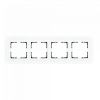 Jasmart Electric G1004GW-RM Стеклянная матовая закругленная рамка 4 пост , цвет белый, G1004GW-RM