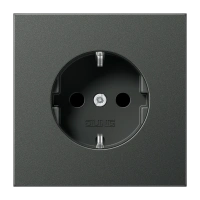 Jung AL 1520 AN SCHUKO®-розетка, 16 A 250 В ~, Лакированный алюминий, Серия LS, антрацит