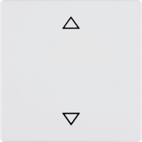 Berker 85241129 Кнопка для вставки жалюзи, Q.1/Q.3, полярная белизна, с эффектом бархата, цвет: Белый, оттенок: Полярная белизна, с эффектом бархата