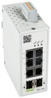 Wago 852-1328 Промышленный управляемый переключате 6Port Gb 2-слотовый 1000Base-SX/LX, светло-серые