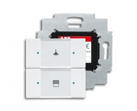 ABB 6126/01-84-500 Сенсор 2-клавишный в комплекте с коплером, альпийский белый, цвет: Белый, оттенок: Альпийский