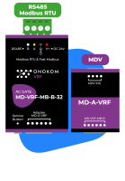 ONOKOM MD-VRF-MB-B-32 Шлюз для управления 32 внутренними блоками VRF системы кондиционирования MDV(разъем XYE) по ModBus RTU протоколу