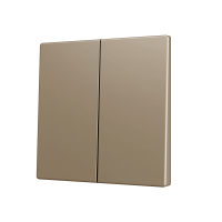 Zennio ZS70CSOFT24C ZS70, Накладка для двух кнопок KNX Soft 70x70 мм, Наклон вверх и вниз, Шампанское