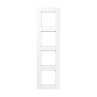 Jung AF 584 BF WW Рамка 4-ная, вертикальный и горизонтальный монтаж, thermoplastic, ПОТОК, белый