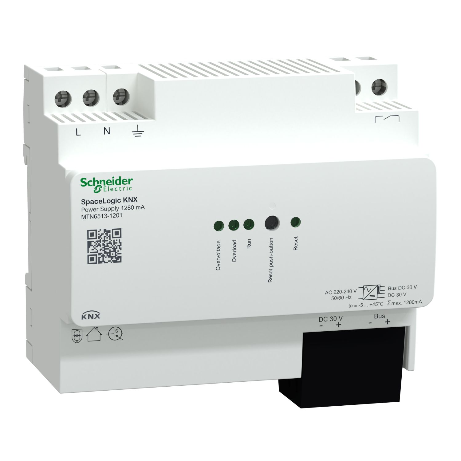 Schneider MTN6513-1201 Блок питания, Spacelogic KNX, REG-K/1280 мА, белый