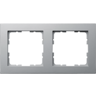 Jasmart Electric G1002S Рамка G-Classic  2-постовая, цвет Алюминий, G1002S