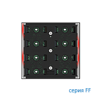 Ekinex EK-ED2-TP-RW-NF Выключатель "FF" 4-х клавишный, версия NF, подсветка - красный/белый