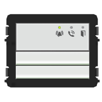 ABB M251023A-W Модуль аудио c клавишами 2/4, белый алюминий